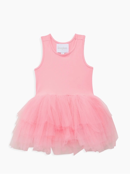 I Love Plum Other - loveplum Pink Tulle Tank Dress for Kids